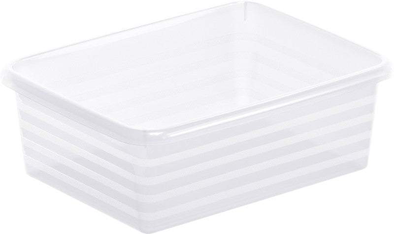 Rotho Formatkörbchen Linus – Kunststoff, Transparent, 19 × 6 × 14,5 cm