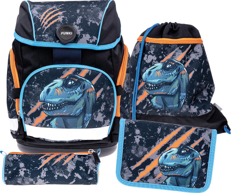 Funki Schulrucksack-Set Joy-Bag – 4-teilig – Dinosaurier