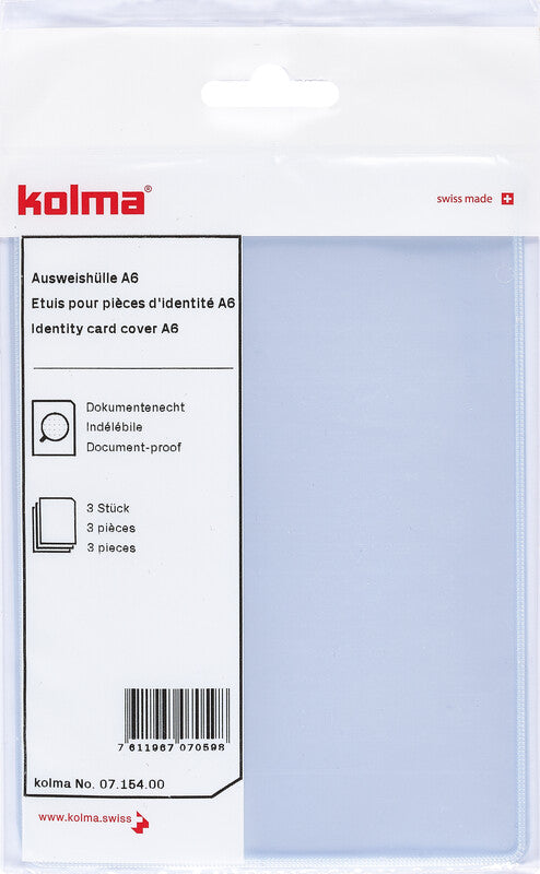 Kolma Stecketui – für A6 – 105 × 148 mm, Kunststoff, transparent – 3 Stück