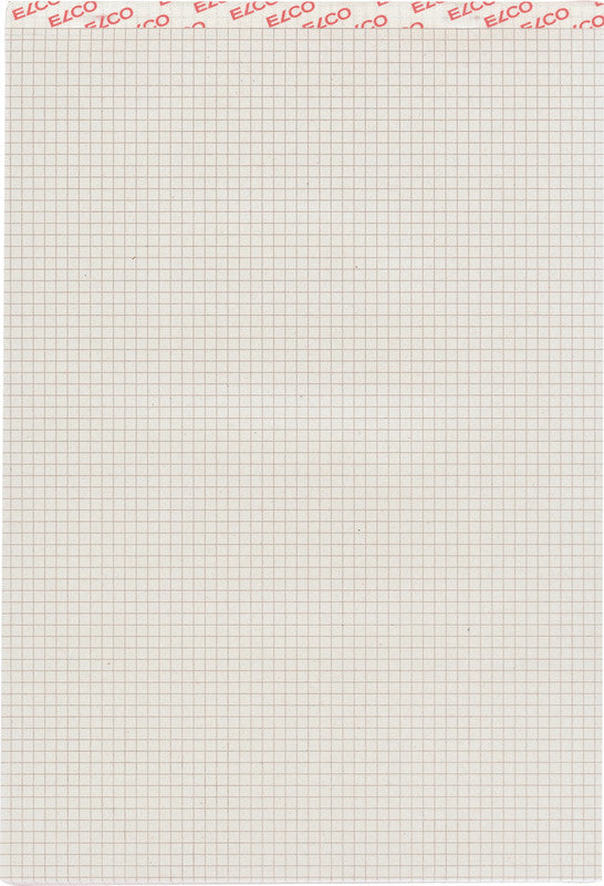 Elco Notizblock, A4, kariert, Klammerheftung, 100 Blatt, perforiert, 65 g/m² – grau