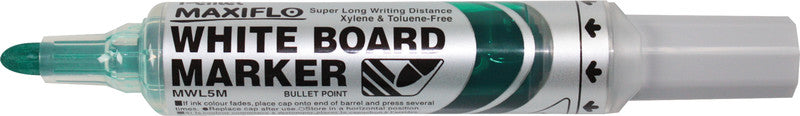 Pentel Whiteboard-Marker Maxiflo MWL5M – Konische Spitze 6 mm – Grün – Trocken abwischbar