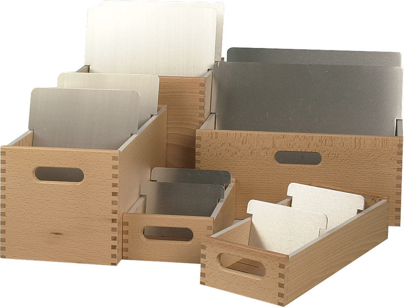 Flück Karteikasten A5 quer, braun, Buche – 1 Stück