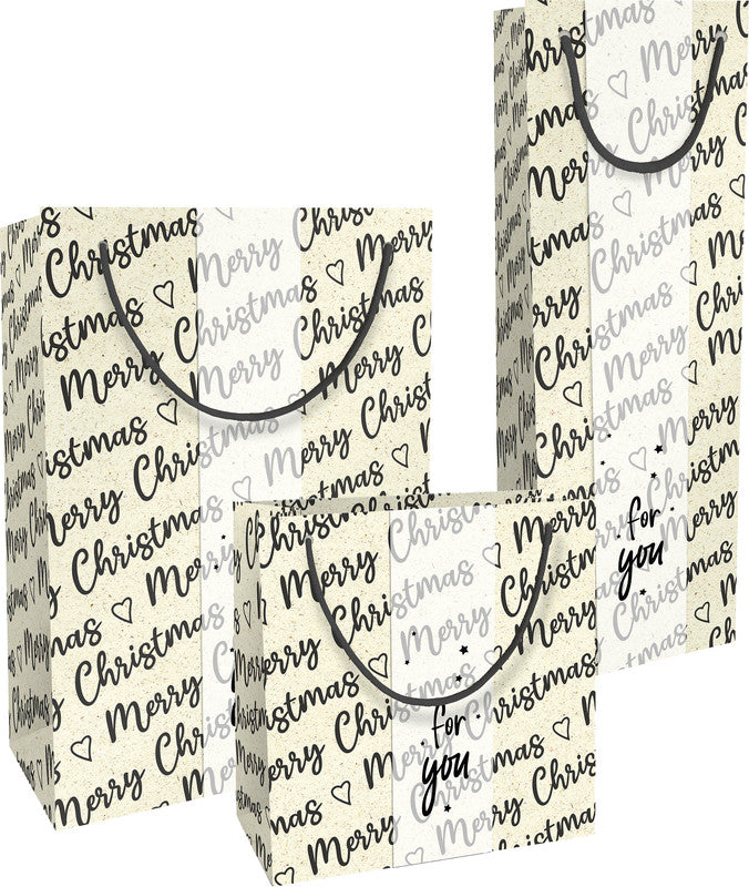 Braun + company Geschenktasche By Nature – Christmas Allover – 1 Stk., Papier, 230 × 330 × 110 mm
