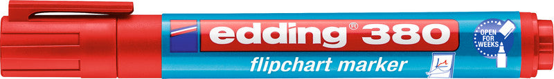 Edding Flipchart-Marker 380 – Rundspitze 1-5 mm – Rot – Nachfüllbar