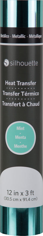 Silhouette Metallic Aufbügelfolie – Mint – 30,5 × 90 cm – für Silhouette Schneideplotter
