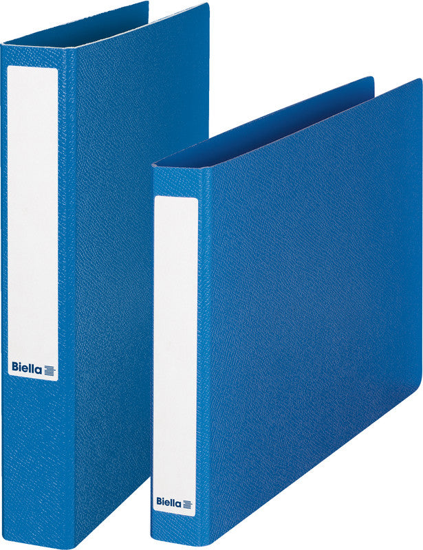 Biella Ringbuch Viria – A5 quer – 2-Ring, Ø 25 mm, Rücken 32 mm – Blau, Karton