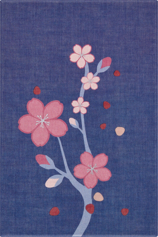 Moleskine Notizbuch Limited Edition Sakura, blanko, Leimbindung, Hardcover, 176 Seiten, 100 g/m² – blau
