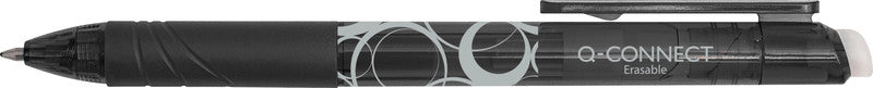 Q-CONNECT Radierbare Tinte – Tintenroller, radierbar, Druckmechanik, 0,7 mm, schwarz