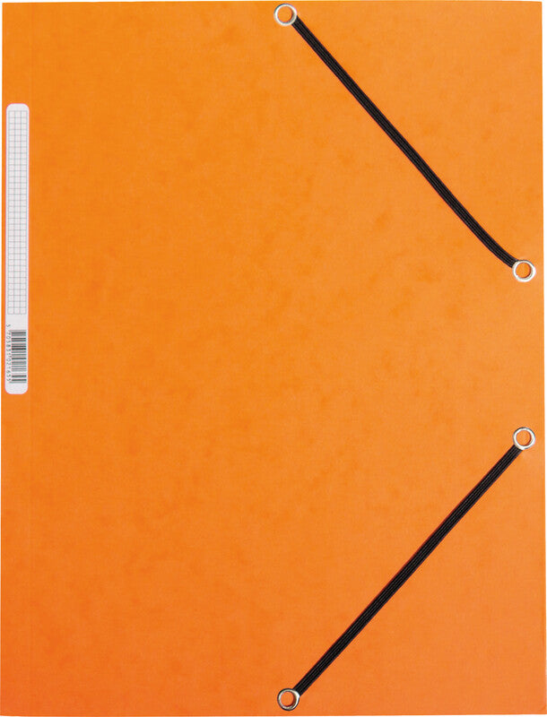 Q-CONNECT Sammelmappe für A4, Karton, Orange, mit Gummizug