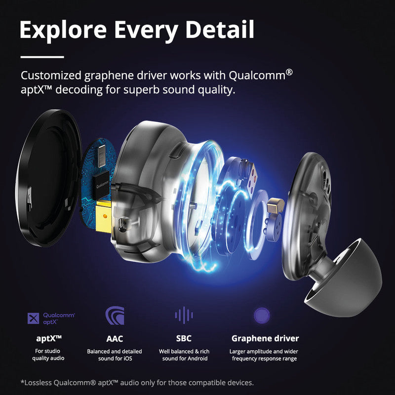 Tronsmart Apollo Bold – True Wireless In-Ear Kopfhörer – Bluetooth 5.0, ANC – Schwarz – bis 30 h