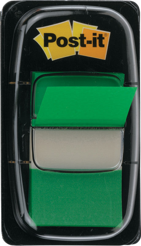 Post-it Indexstreifen – 25,4×43,2 mm – Grün, 2×50 Stück, mit Dispenser, Kunststoff
