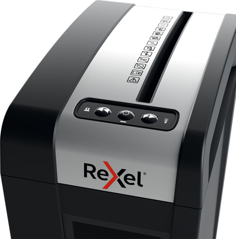 Rexel Secure MC4-SL Slimline – Aktenvernichter, DIN P-5, Mikroschnitt 2 × 15 mm, 4 Blatt, 14 l, A4