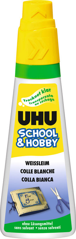 UHU Weissleim – 100 g – weiss – trocknet transparent, lösungsmittelfrei