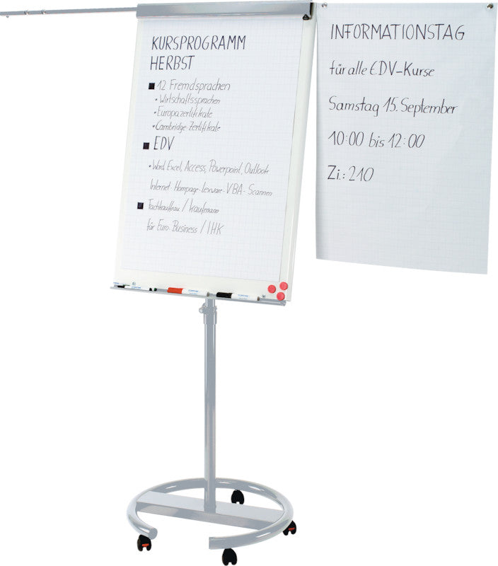 Ultra-Dex Flipchart – 74 × 95 cm, weiss, Metall