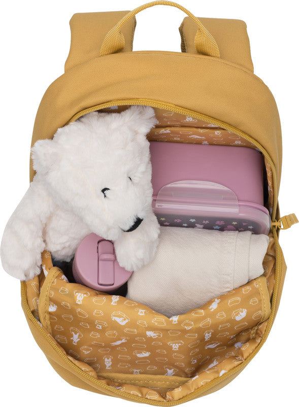 Beckmann Kindergartenrucksack Urban Mini – Gelb – 21,0×35,0×16,0 cm – Recycelte Materialien