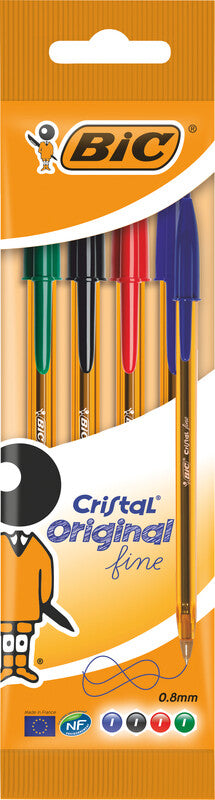 BIC Kugelschreiber – Gelb, Kunststoff – 4 Stk.