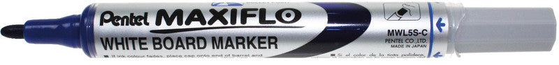 Pentel Whiteboard-Marker Maxiflo MWL5S – Konische Spitze 4 mm – Blau – Trocken abwischbar