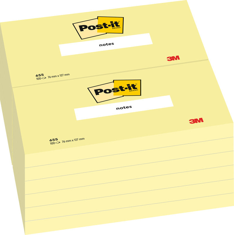 3M Haftnotizen – 127×76 mm – gelb, 100 Blatt, PEFC