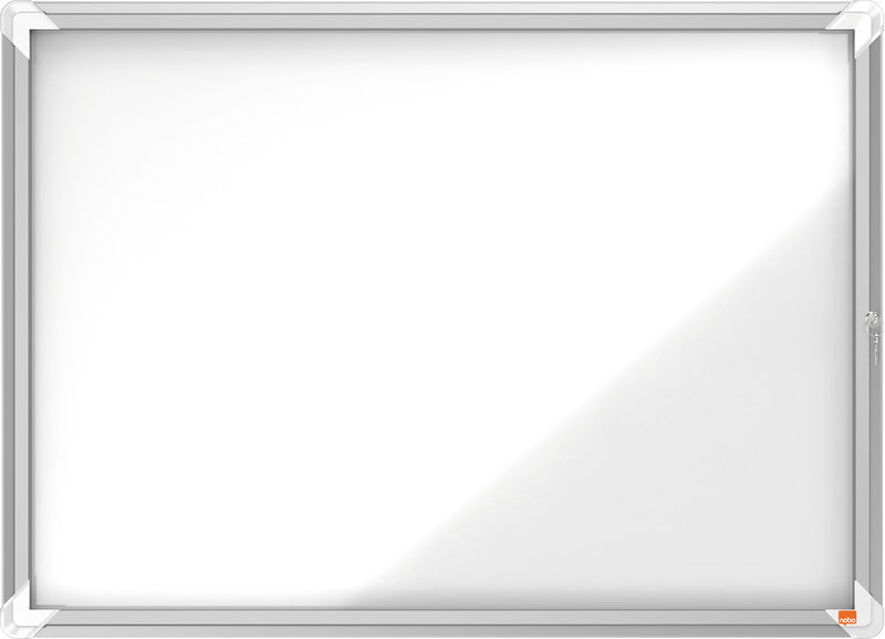 Nobo Schaukasten, 8 × A4 – Aluminium, Sicherheitsglas, abschliessbar, magnethaftend, 92,4 × 66,8 × 4,3 cm