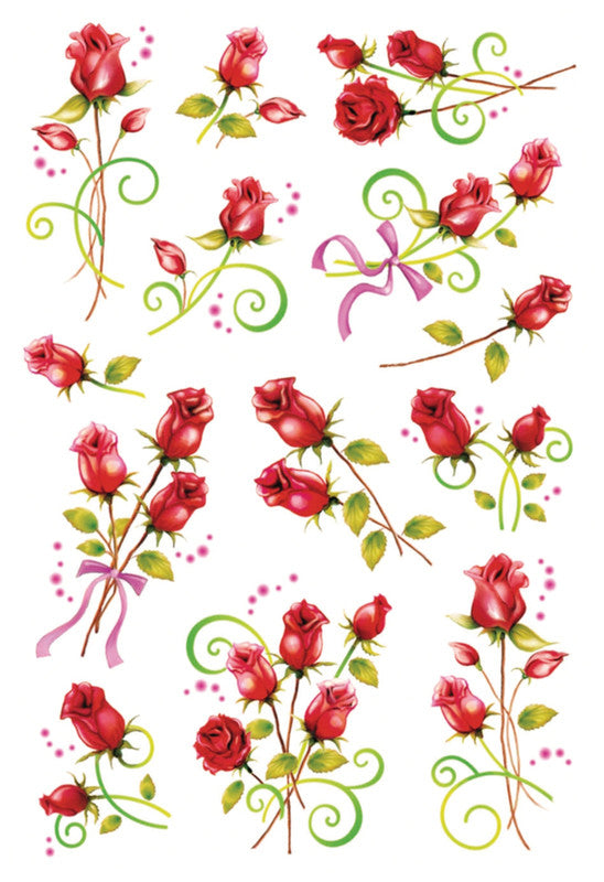 HERMA Schmucketiketten – Rosenmotiv – Papier, Hochglänzend, 26 Stück, 2 Bögen
