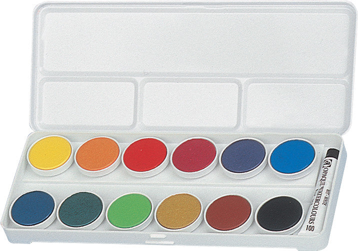 Talens Deckfarbkasten – Set – 12 Farben, sortiert, inkl. Deckweiss