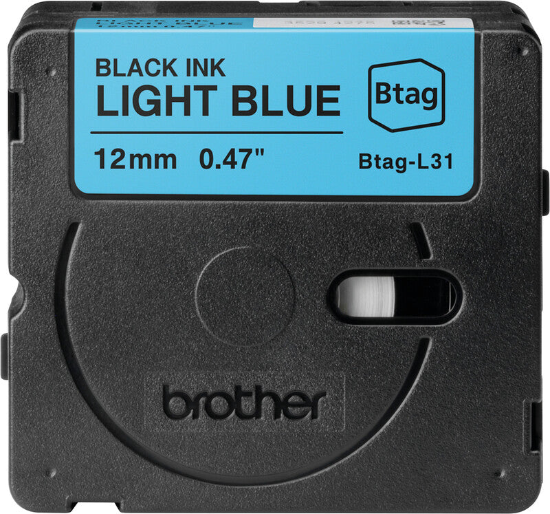 Brother Schriftband – 12 mm × 4 m, Hellblau, Schwarz