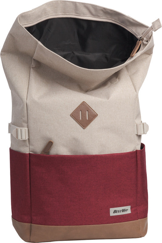 Bestway Campus Style – Notebook-Rucksack – für 15,6"-Notebook, 19 l, Polyester, weiss/weinrot