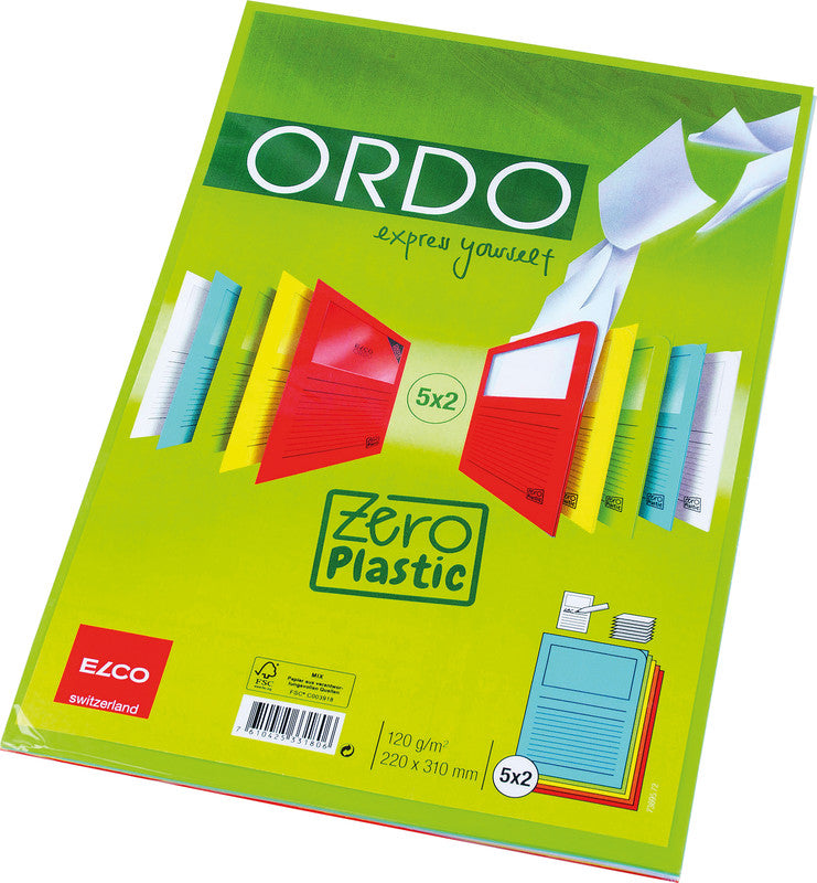 Elco Sichtmappe A4 – sortiert, Papier, 10er-Pack