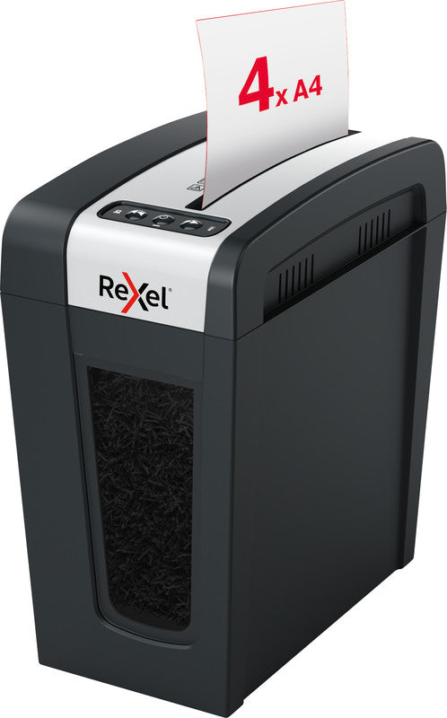 Rexel Secure MC4-SL Slimline – Aktenvernichter, DIN P-5, Mikroschnitt 2 × 15 mm, 4 Blatt, 14 l, A4