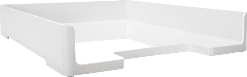 Sigel Briefkorb – mit Beschriftungsfeld, glänzend, weiss, B 268 × H 50 × T 333 mm, Serie Eyestyle