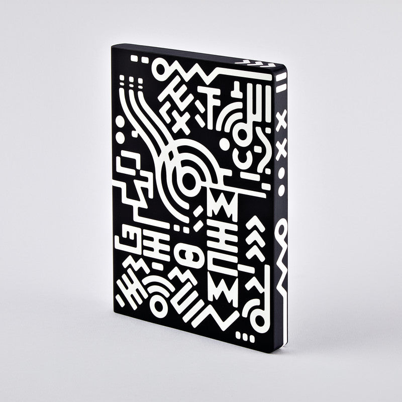 nuuna Notizbuch Graphic L, A5, 256 Seiten – schwarz, weiss