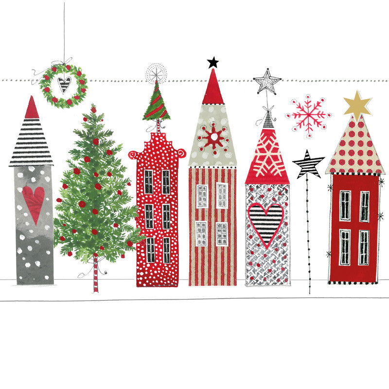 Ppd Servietten Paper Houses – 33 × 33 cm – 3-lagig, Tissue – 20 Stk., FSC