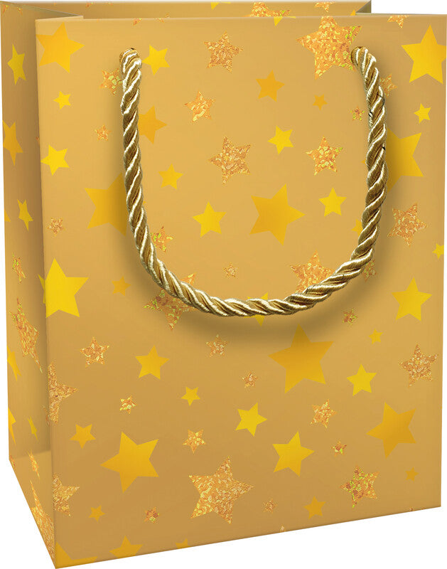 Braun + company Tragetasche – Shimmering Stars – Papier, 150 g/m2, matt kaschiert – 120 × 150 × 60 mm