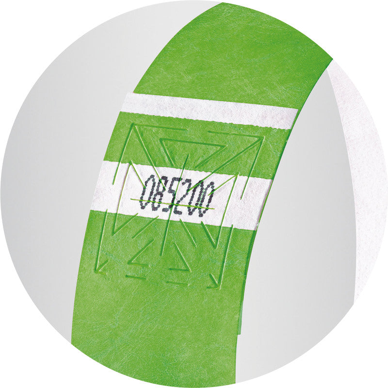 Sigel Event-Armband – 25 × 255 mm, Neongrün, Kunststoff, fortlaufend nummeriert – 120 Stk