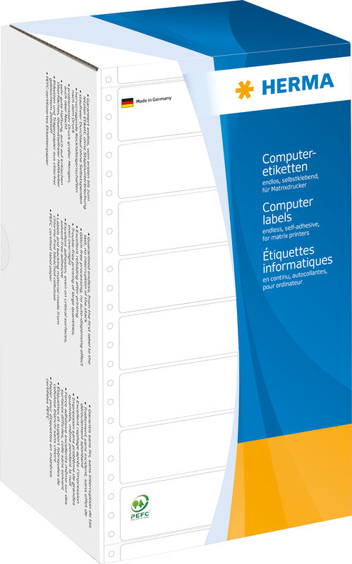 HERMA Druckeretiketten, 147 mm × 74 mm, weiss, Papier, permanent, 4000 Etiketten