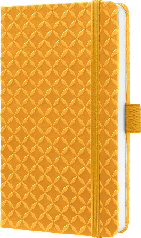 Sigel Notizbuch A6, liniert, Fadenheftung, Karton, 174 Seiten, perforiert, 80 g/m² – Mango (gelb)