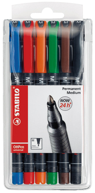 Stabilo Permanent-Marker – sortiert, 6er