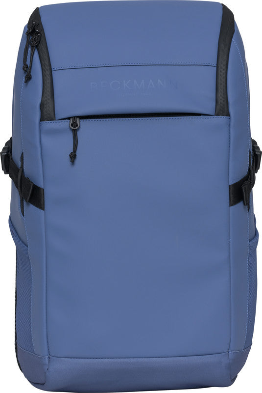Beckmann Street FLX – Notebook-Rucksack – für 16"-Notebook, 28–33 l, rPET (recyceltes PET), blau, USB-Anschluss