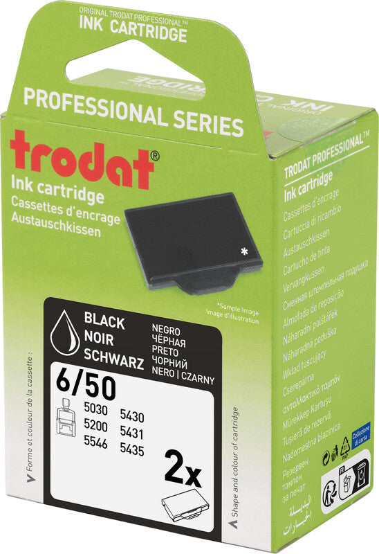 Trodat Ersatzkissen – Schwarz, Kunststoff, für 5030, 5200, 5430 + weitere