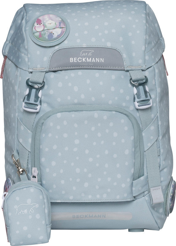 Beckmann Schulrucksack Classic 1st – 6-teilig – Forest Deer Dusty Mint – mit Leuchteffekt