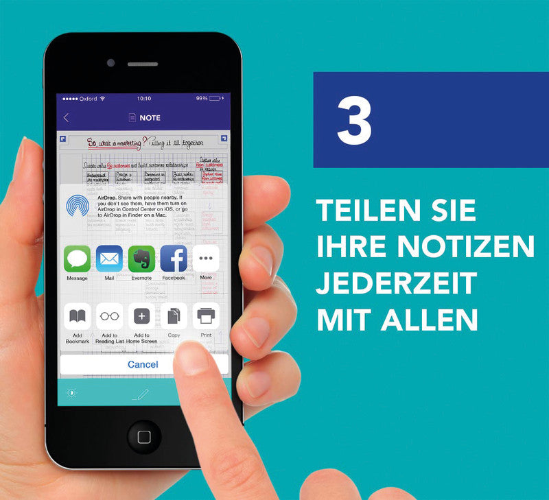 Elba Collegeblock, 4-fach gelocht, perforiert, 90 g/m² – sortiert (gelb, violett, blau, rot) für SCRIBZEE App