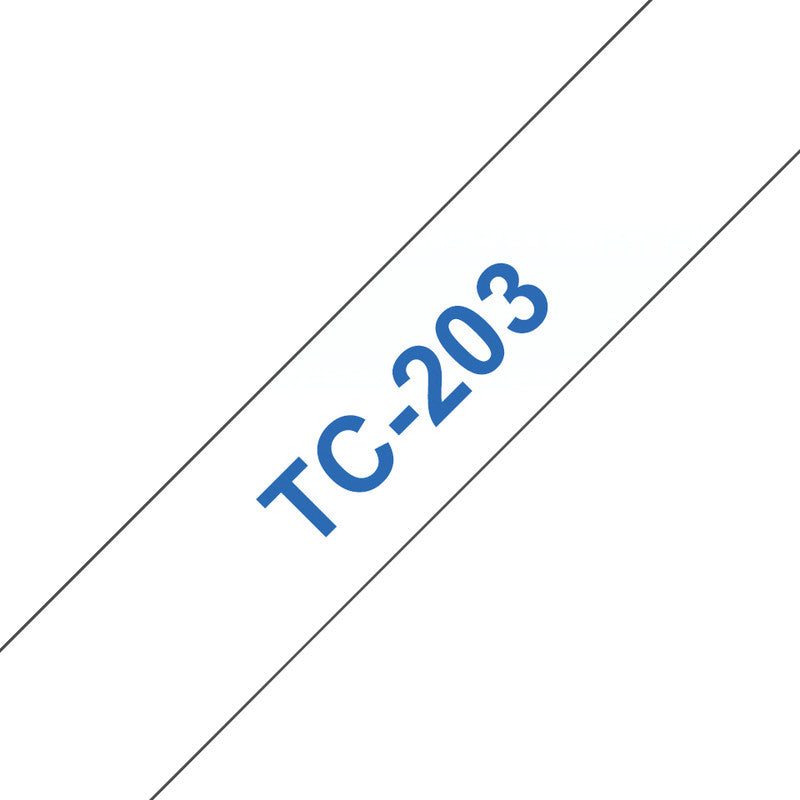 Brother Schriftband – 12 mm × 7,7 m, weiss, blau