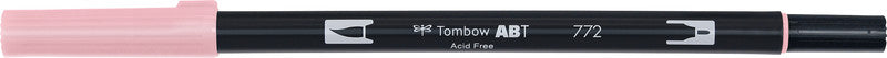 Tombow Brush Pen ABT Dual – Pinselspitze 3-10 mm, Feinspitze 0,3 mm – Blush – wasservermalbar