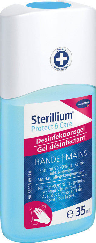 Sterillium Desinfektionsgel – Kunststoff, weiss, parfümfrei, hautverträglich, recyclingfähig, 35 ml
