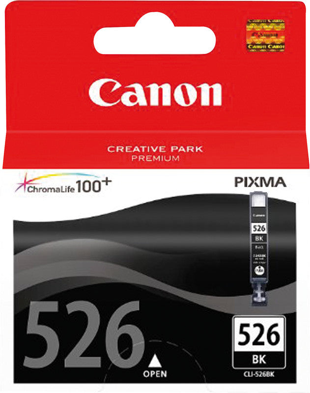 Canon Tintenpatrone CLI-526BK, Schwarz – für Tintenstrahldrucker und Multifunktionsgeräte