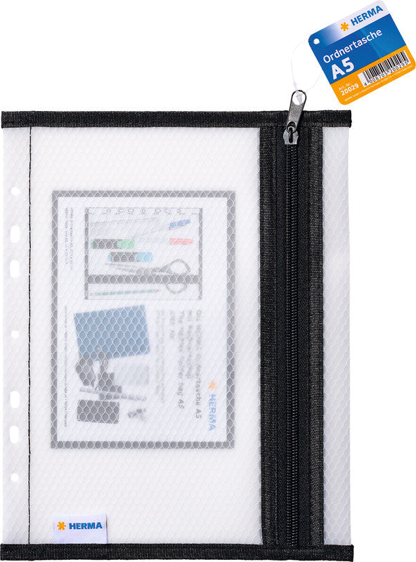 HERMA Sichtmappe A5 – transparent, Kunststoff, glänzend, 180 µm