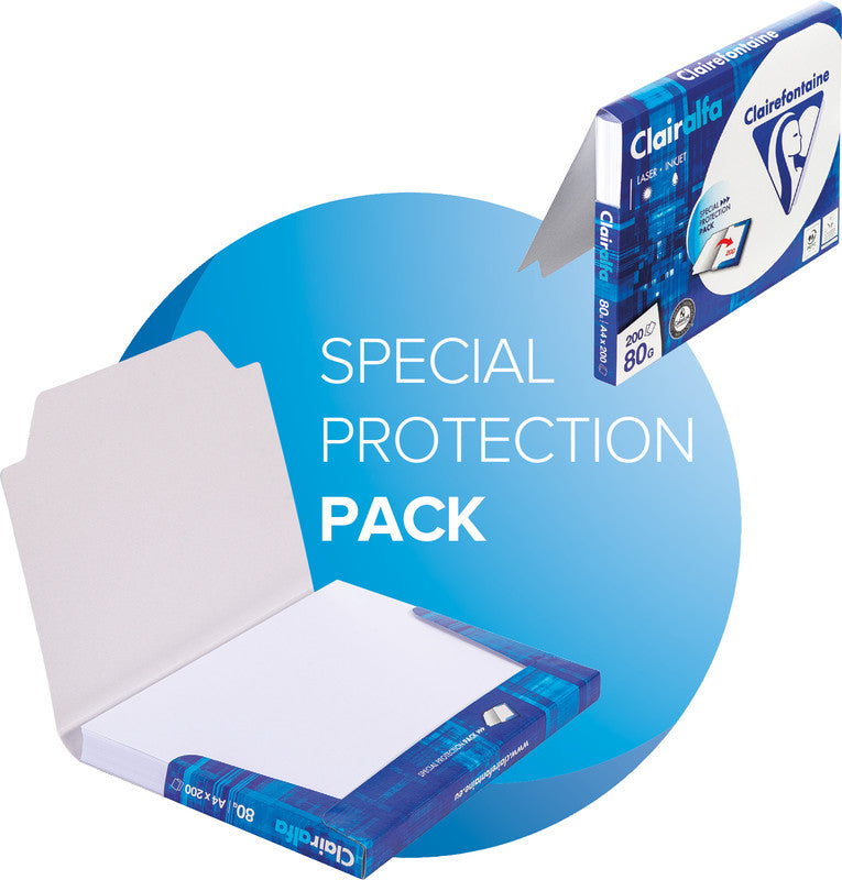 Clairefontaine Kopierpapier – A4, 80 g/m², hochweiss – für Inkjet/Laser/Kopierer – FSC – 200 Blatt