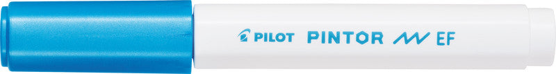 Pilot Pigment-Marker Pintor – Rundspitze 0,5-0,7 mm – Blau Metallic – Für dunkle Oberflächen geeignet