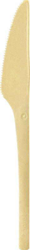Noname Besteck-Set Holz, 3-teilig (Messer, Gabel, Serviette) – Messer & Gabel 17 cm, natur