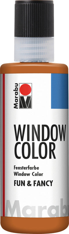 Marabu Fun & Fancy – Fenstermalfarbe – Hellbraun, 80 ml, für Glas & Porzellan